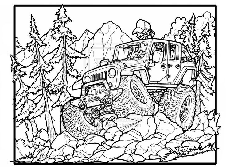 736x545 33 Best Jeep Coloring Book Images On Coloring Books
