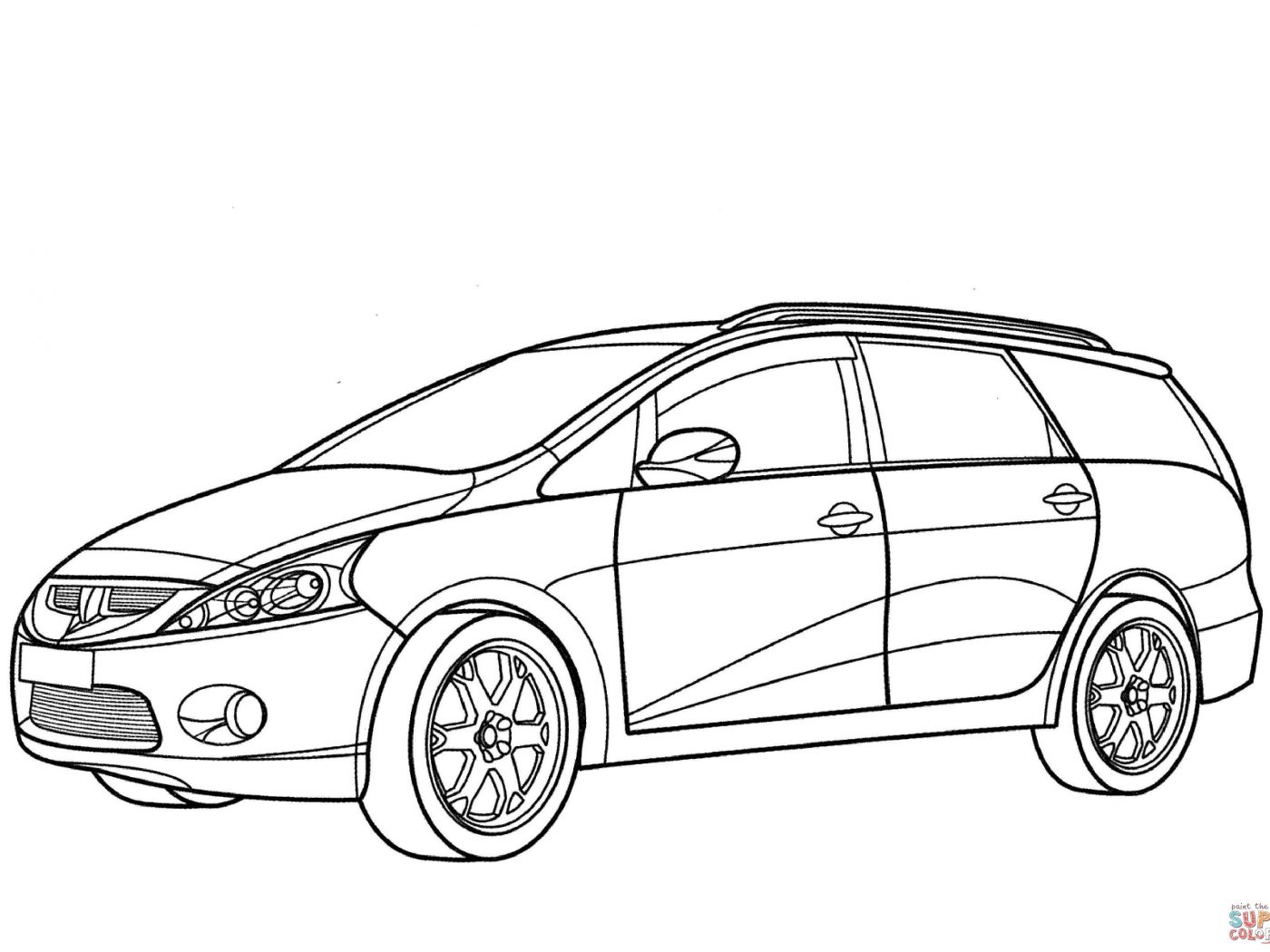 1400x1050 Super Car Mitsubishi Pajero Coloring Page Cool Printable And Other