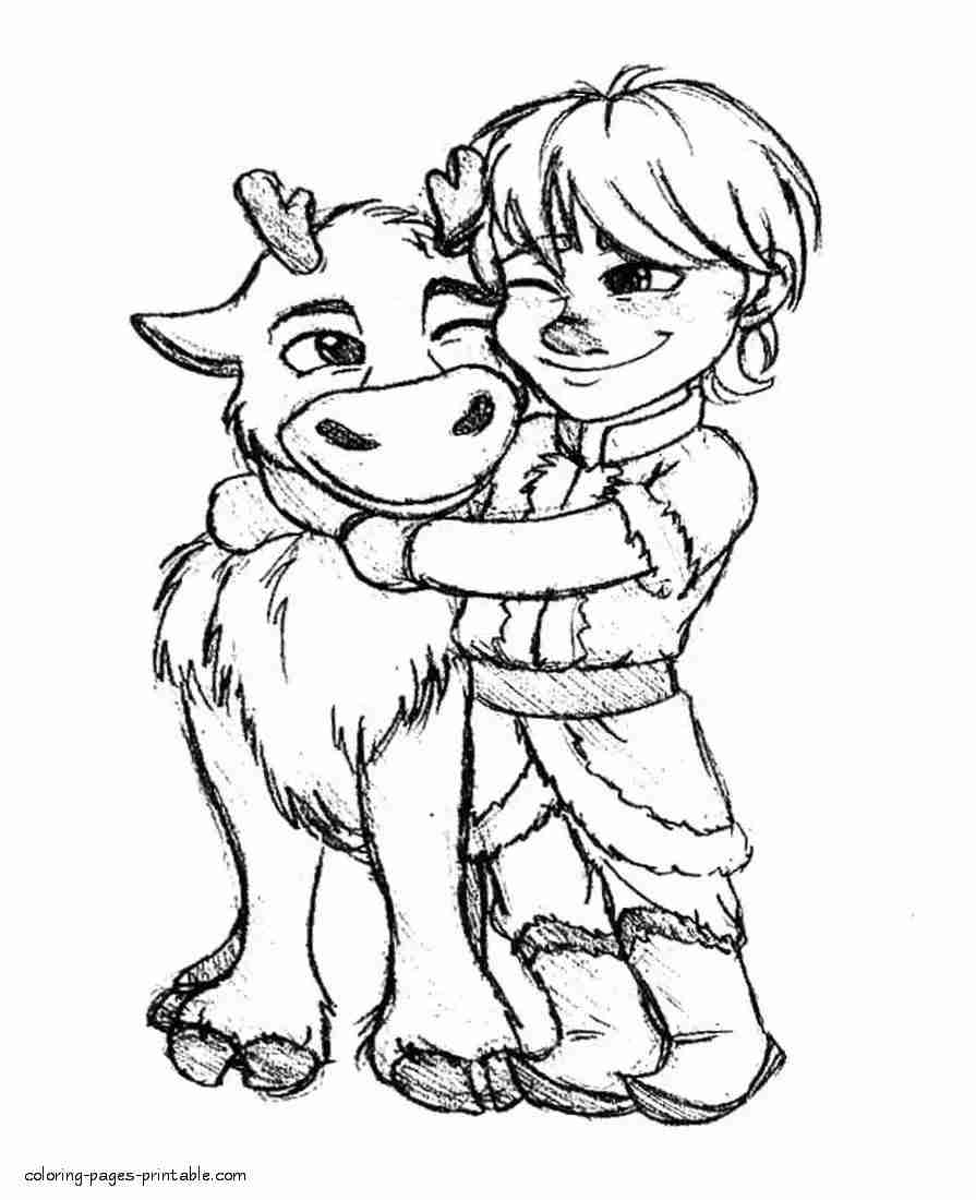 895x1100 Frozen Coloring Book Pages In Sven Brilliant Olegratiy