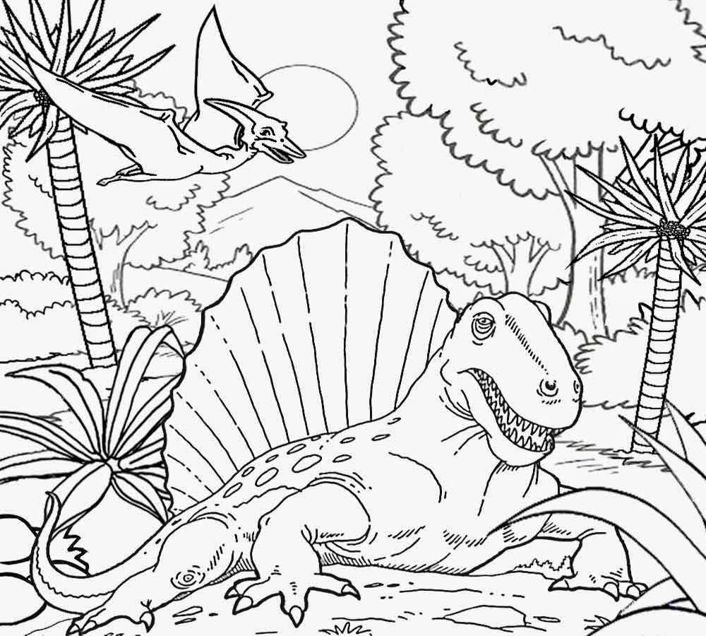 1000x900 Triassic Period Coloring Page