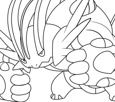 374x332 Rapidash Pokemon Coloring Page