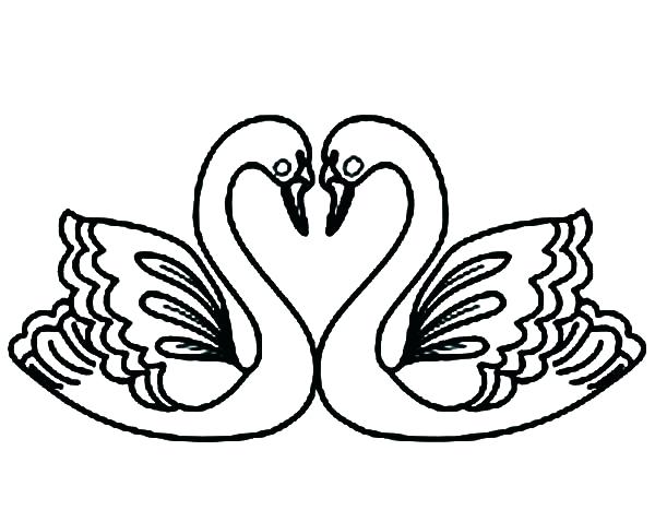 600x467 Swan Coloring Pages Swan Lake Colouring Pages