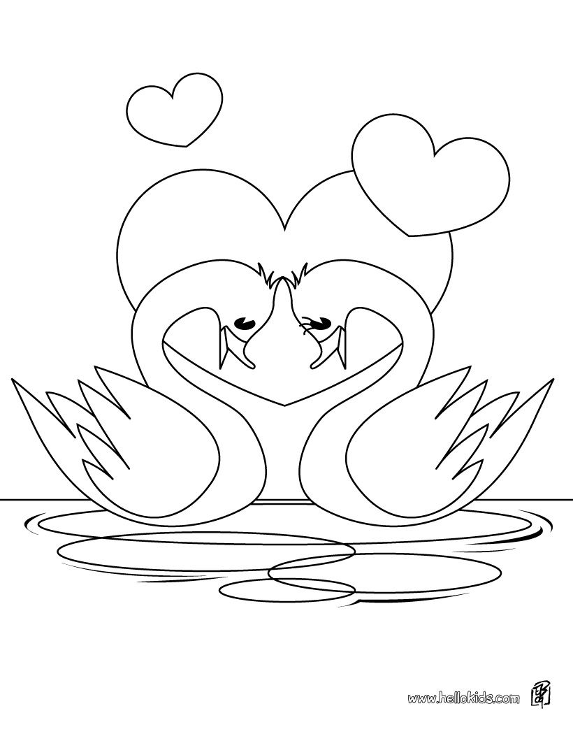 820x1060 Swan Coloring Pages