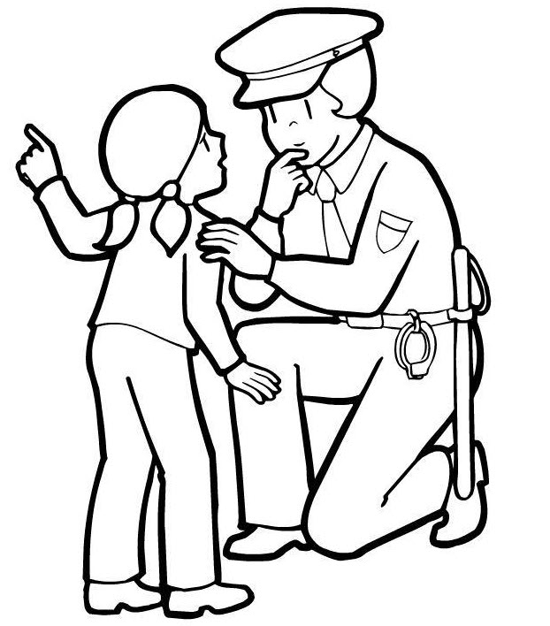 622x708 Police Coloring Book Pages