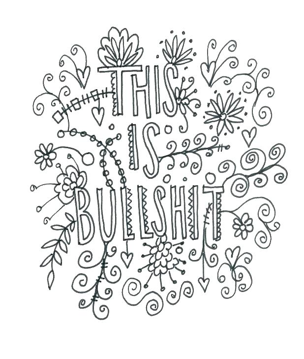 618x729 Coloring Pages With Words Adult Coloring Pages Quotes Swear Words