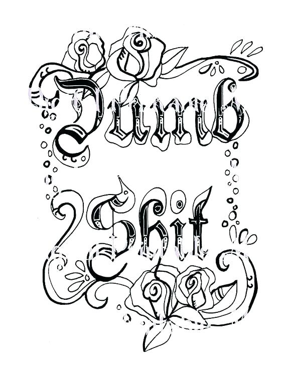 570x738 Cuss Word Coloring Pages