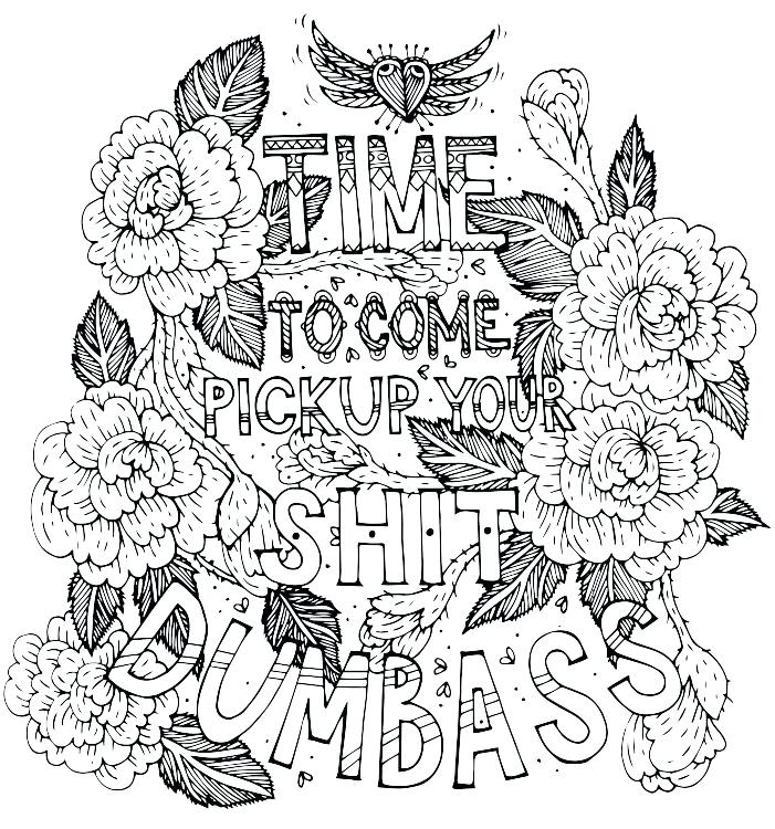 701x750 Swear Word Coloring Pages Or Word Coloring Pages Adult Coloring