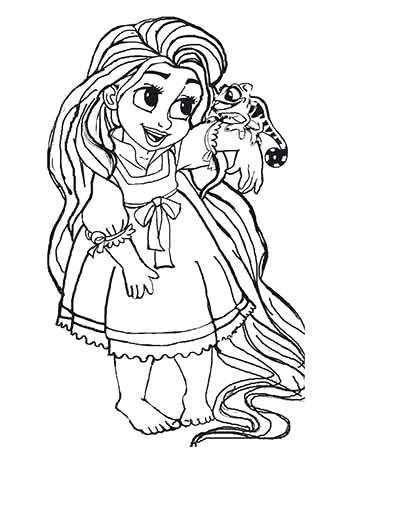 400x529 Baby Coloring Pages Rapunzel To Color Ba Coloring Pages Rapunzel