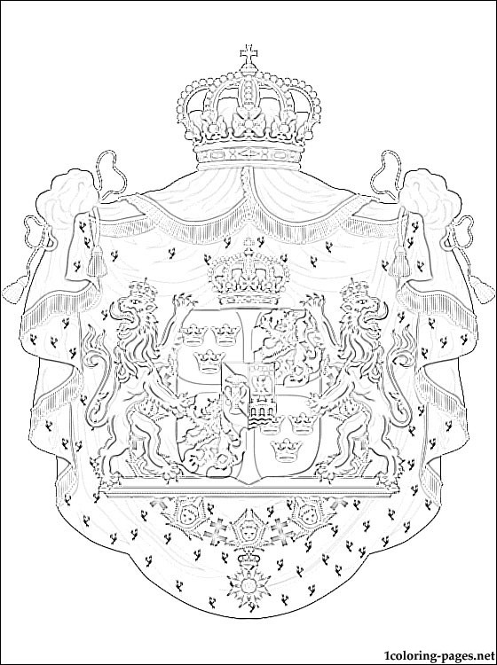 560x750 Sweden Coat Of Arms Coloring Page Coloring Pages