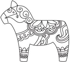 236x210 Dala Horse Embroidery Pattern Embroidery, Horse And Patterns
