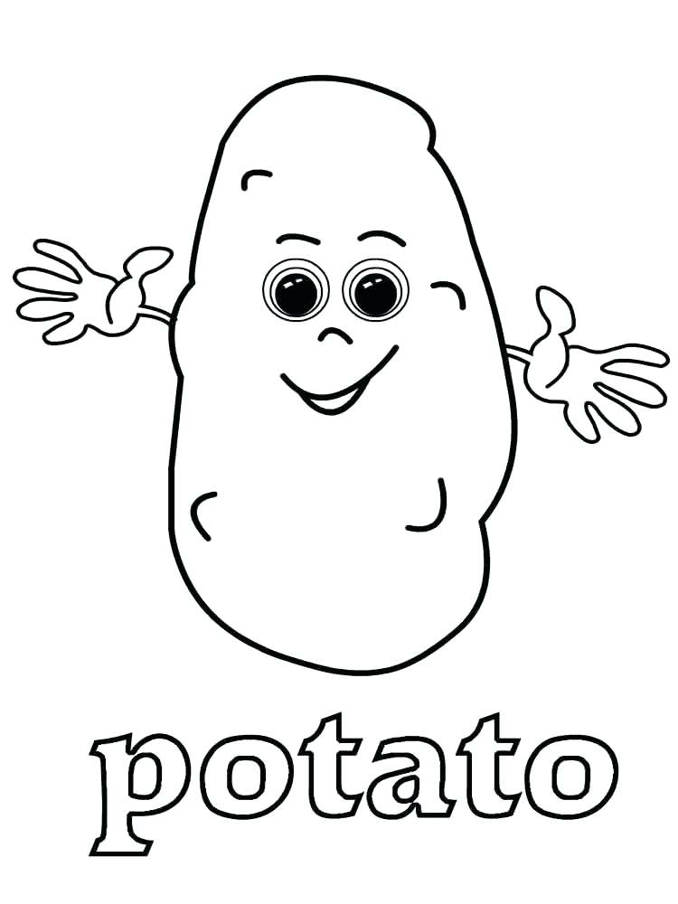 750x1000 Potato Coloring Pages Potato Coloring Pages As Vegetables Potato