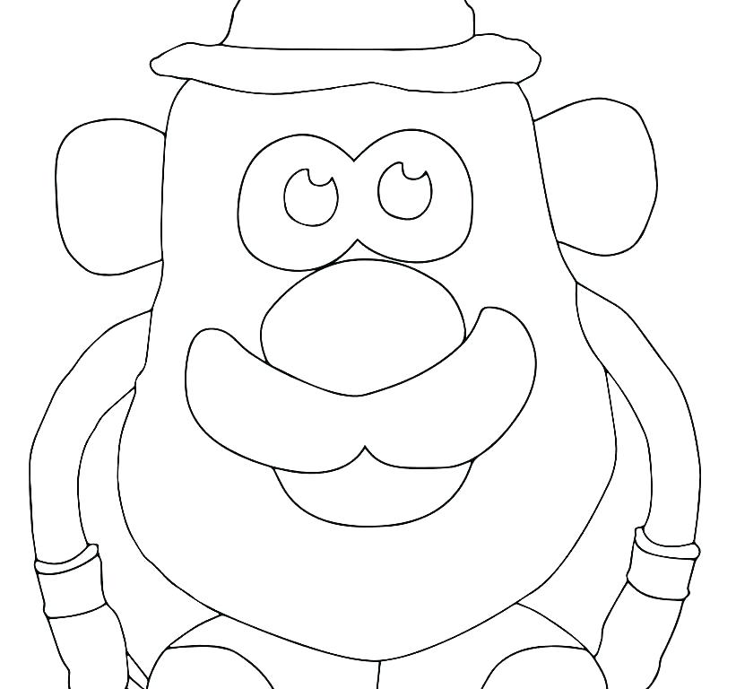 821x768 Kawaii Potato Coloring Pages