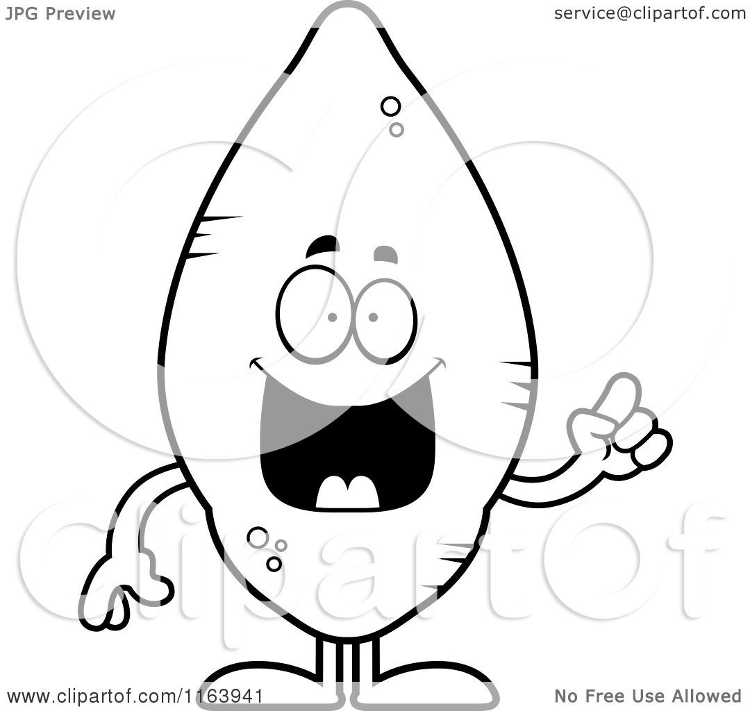 1080x1024 Cartoon Of A Sweet Potato Mascot With An Idea