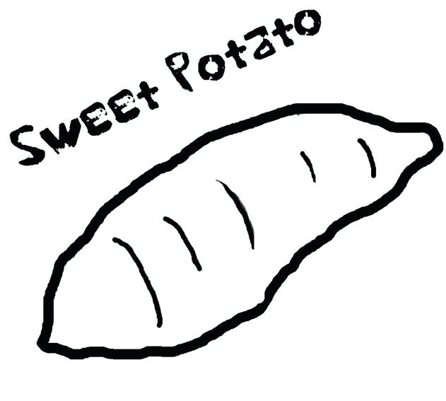 631x567 Plain Design Coloring Page Yam Sweet Potato Drawi On Coloring Frog