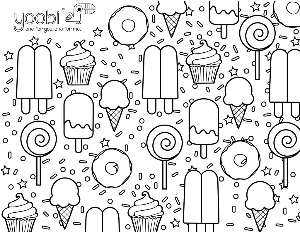 1024x793 Sweet Treats Coloring Pages