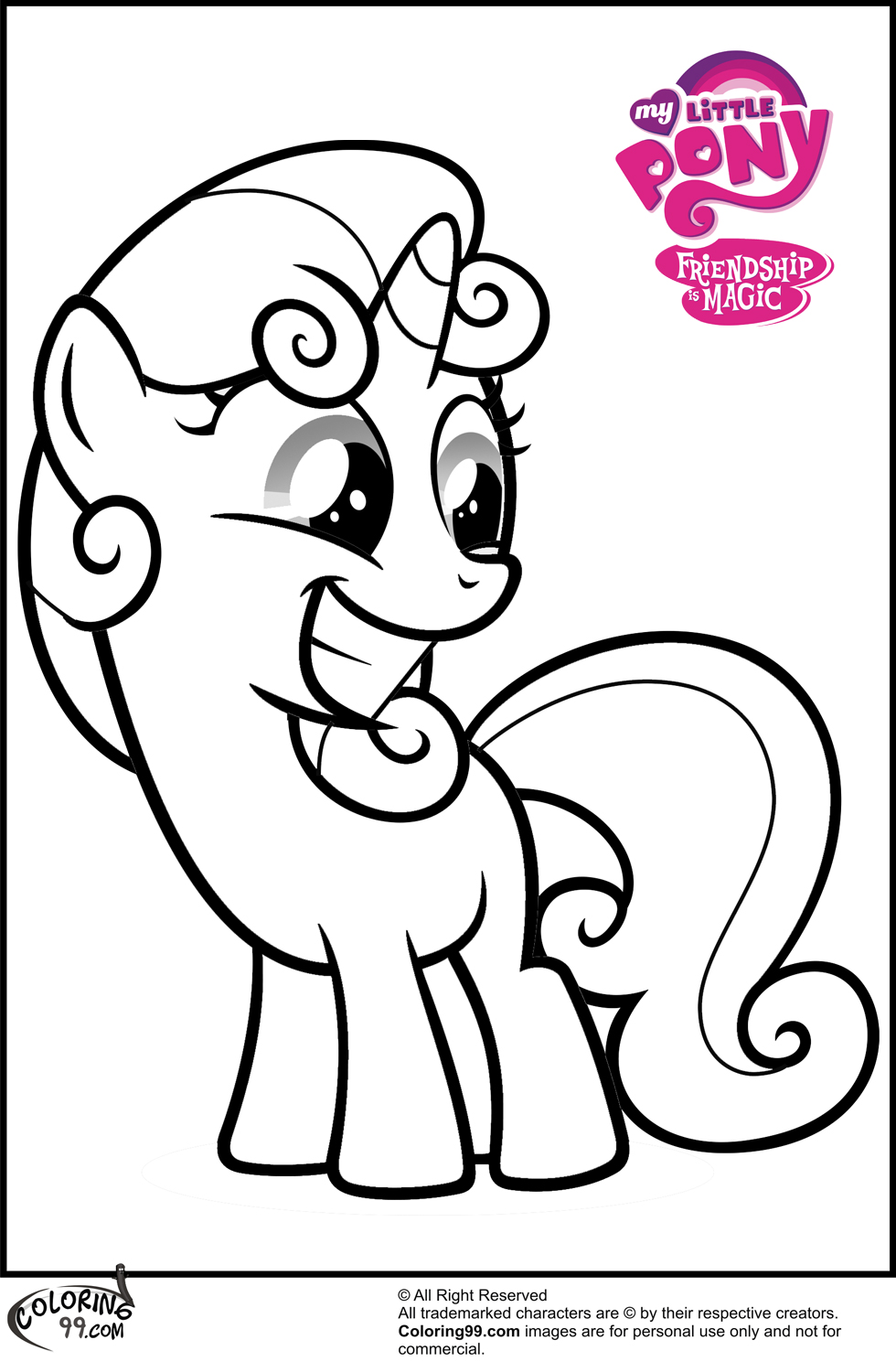 980x1500 My Little Pony Sweetie Belle Coloring Pages