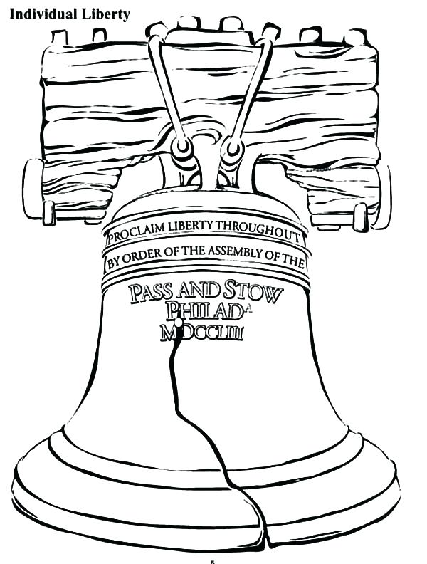 600x792 Bell Coloring Pages Individual Liberty Bell Coloring Pages Free