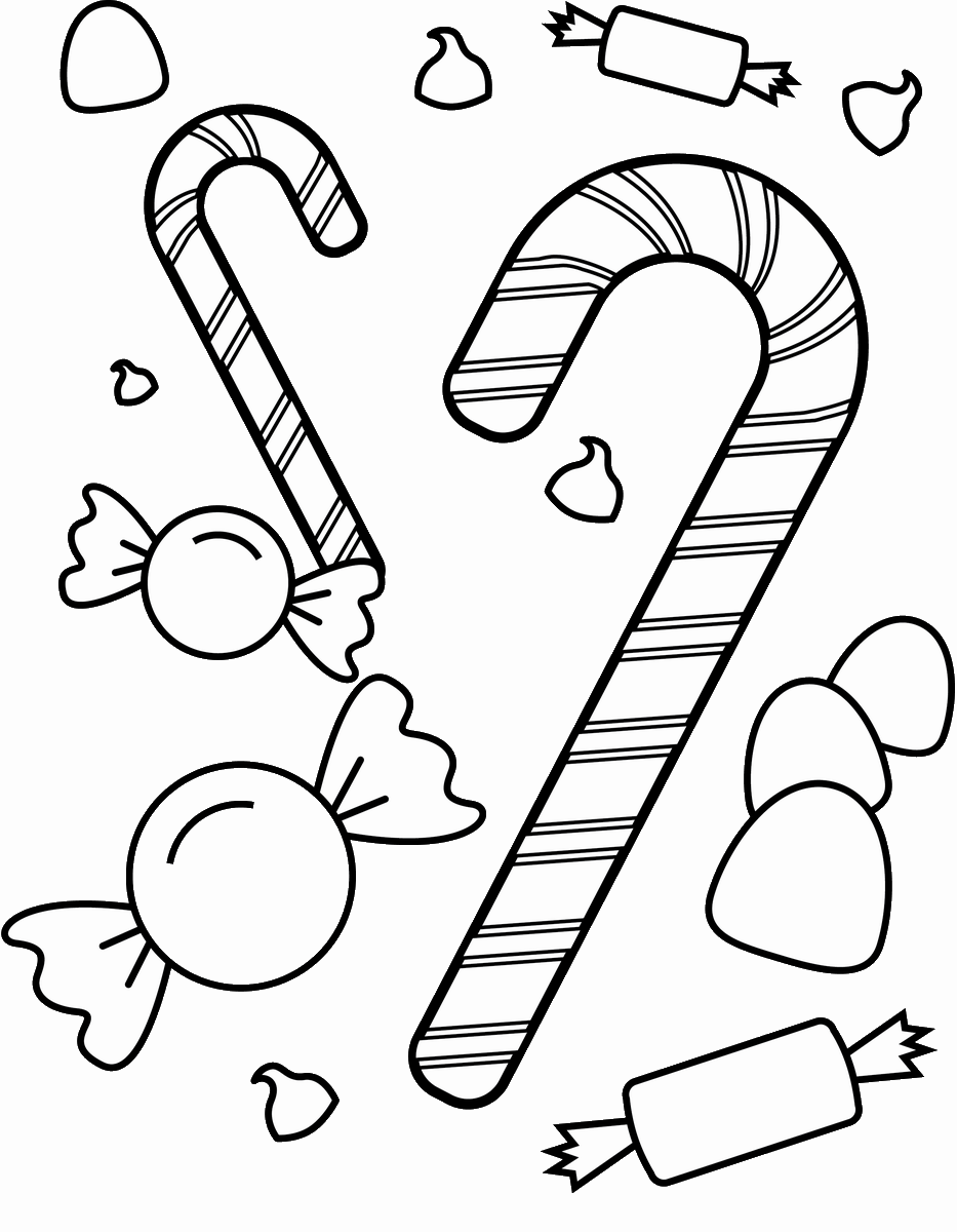 933x1200 Sweets And Candy Coloring Pages