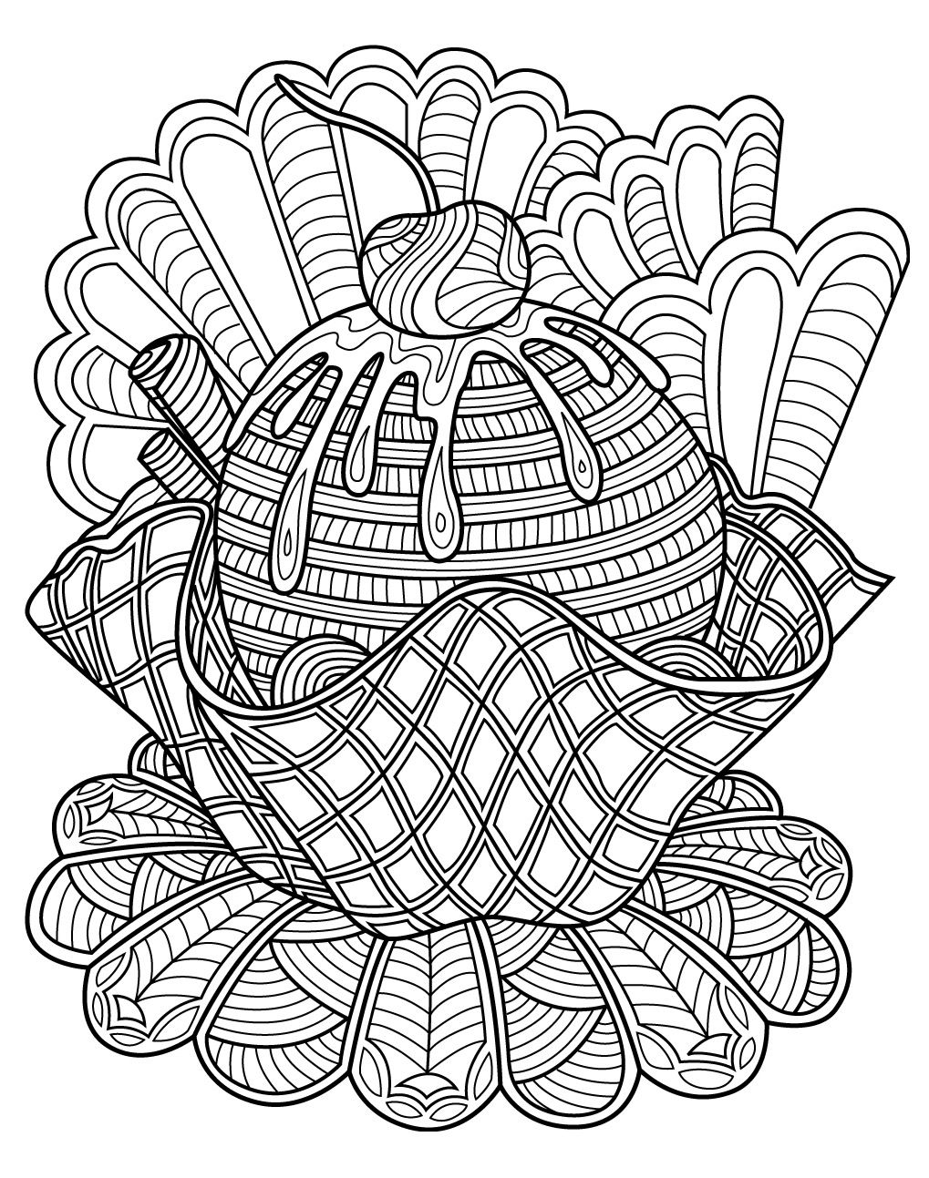 1019x1293 Sweets Coloring Page Colorish Free Coloring App For Adults By