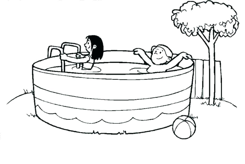 1024x686 Swimming Coloring Page Pool Coloring Pages Swimming Pool Coloring