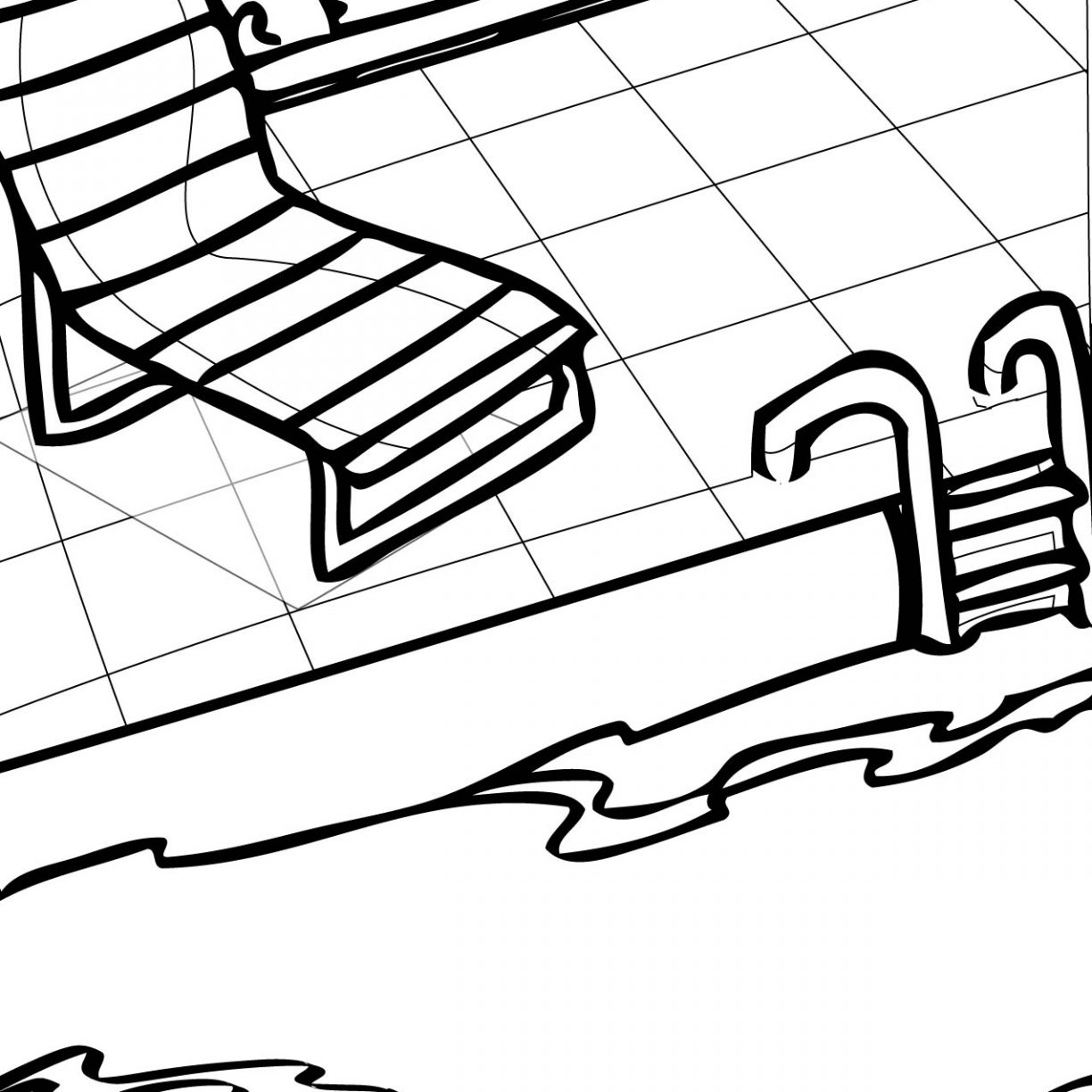 1224x1224 Coloring For Kids Swimming Pool Pages Safetylouring Sheets General
