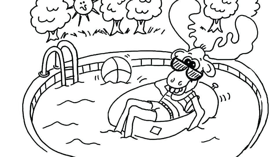 960x544 Swimming Pool Coloring Pages Colouring Safety Page Barbie Bathing