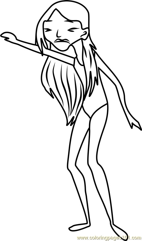 472x800 Little Purple Swimsuit Girl Stoked Coloring Page