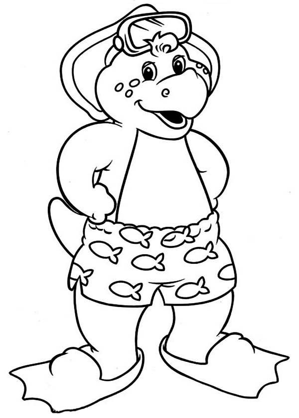 600x840 Barney And Friends, Bj Get Ready To Swim In Barney And Friends
