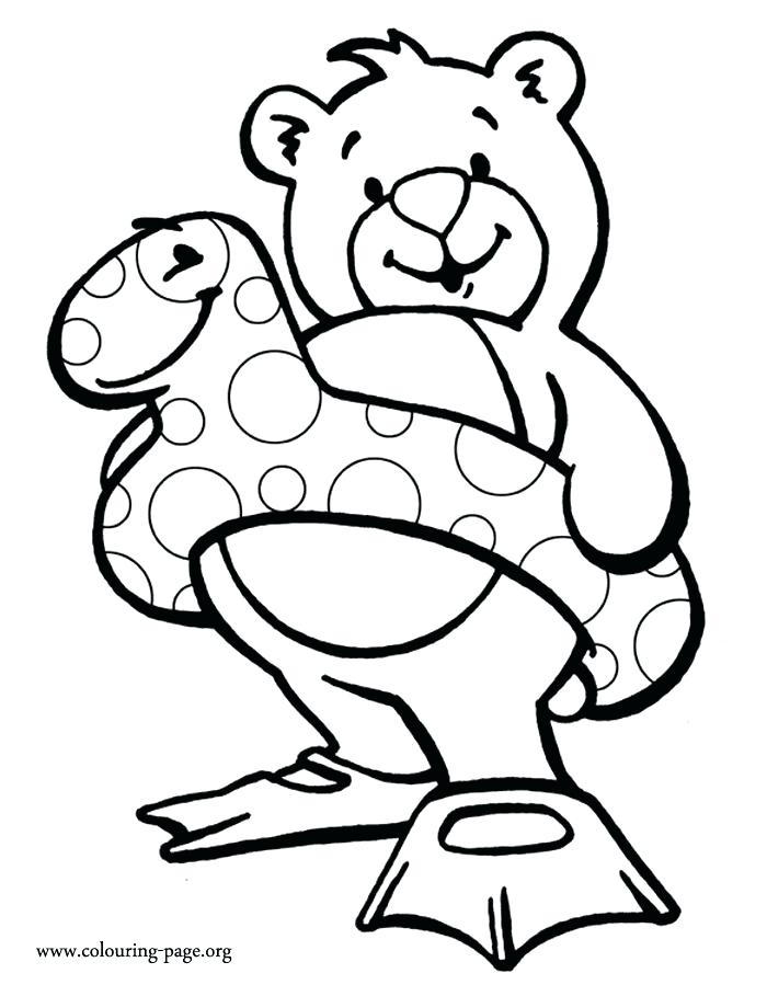 700x899 Swimming Coloring Pages Bears Bear Wearing A Snake Float And Swim