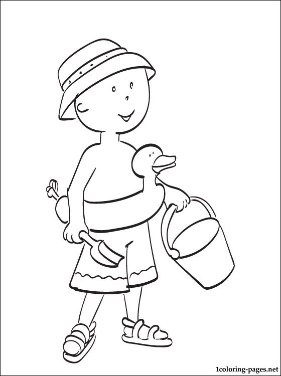 560x750 Caillou Goes To Swim Coloring Page Coloring Pages