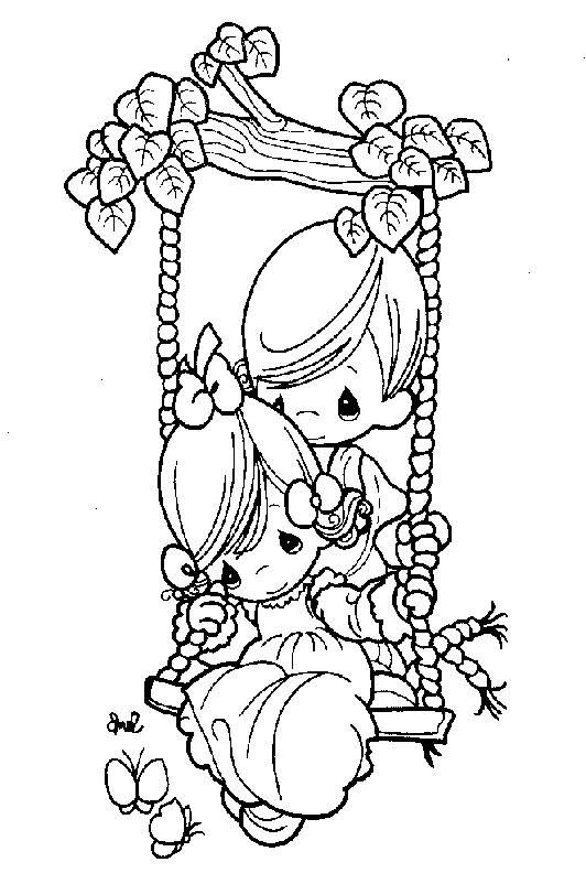 Swing Set Coloring Page