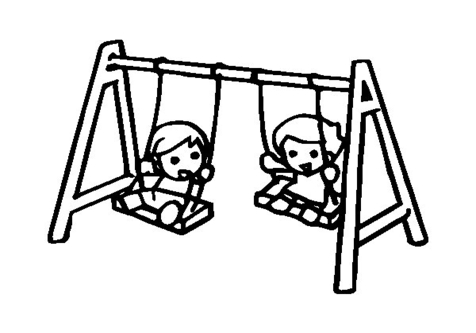 476x333 Playground Swings Coloring Pages Page Image Clipart Images