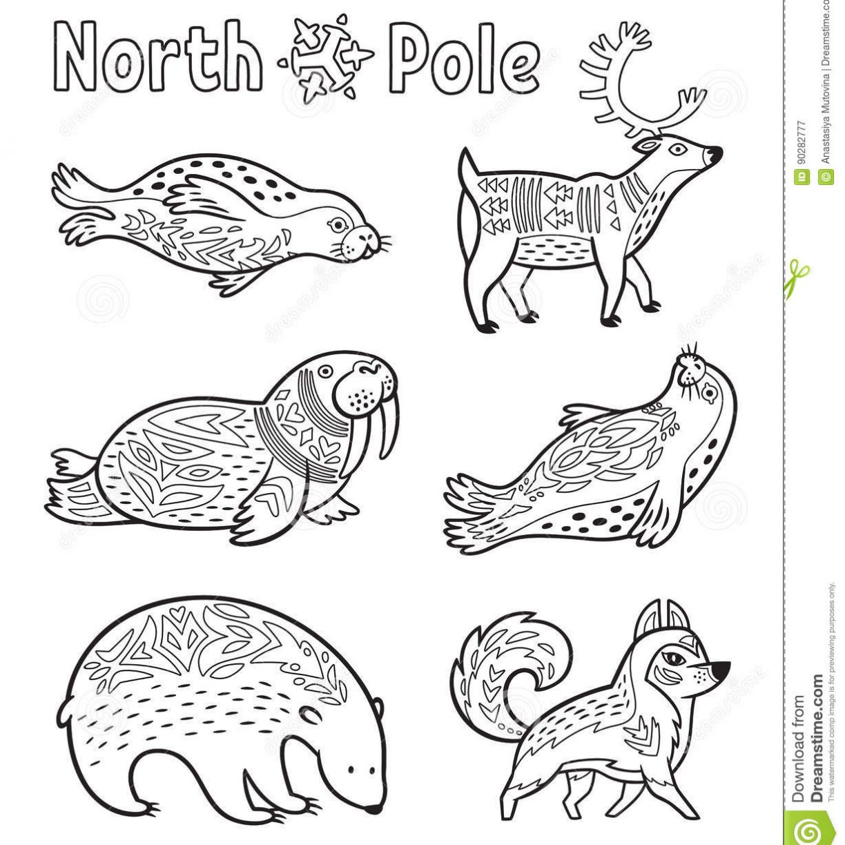 1224x1224 Arctic Animals Ringed Seals Coloring Page Free Pages Printable