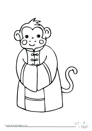 Swinging Monkey Coloring Page