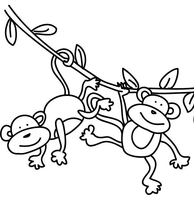 656x707 Five Little Monkeys Coloring Pages