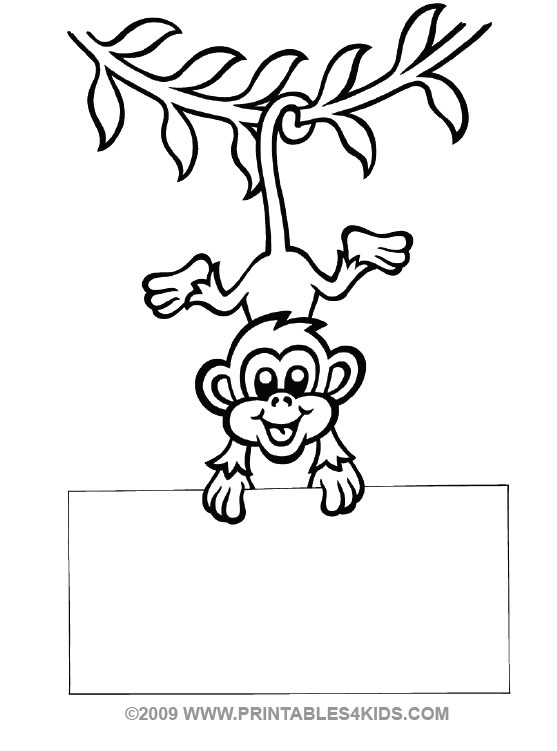 557x751 Inspirational Free Printable Monkey Coloring Pages Swinging Monkey