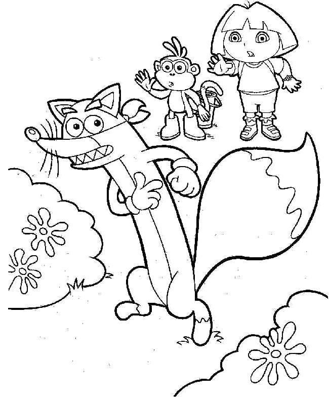 650x784 Dora Swiper Coloring Pages Dora And Boots With Swiper Coloring