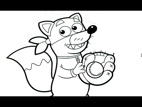480x360 Dora The Explorer Baby Fox Swiper Kids Coloring Book Pages Video