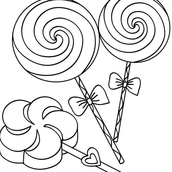 600x600 Lollipop Coloring Pages Lollipop Pictures To Color Drawn Swirl