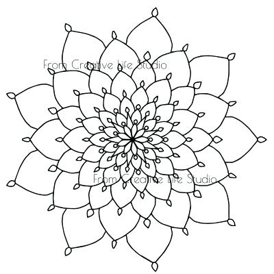 400x400 Swirl Coloring Pages Mandala Dahlia Adult Coloring Page Cookie