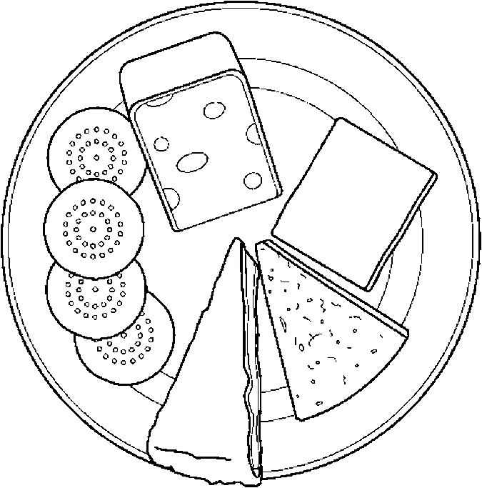 675x683 Cheese Coloring Page