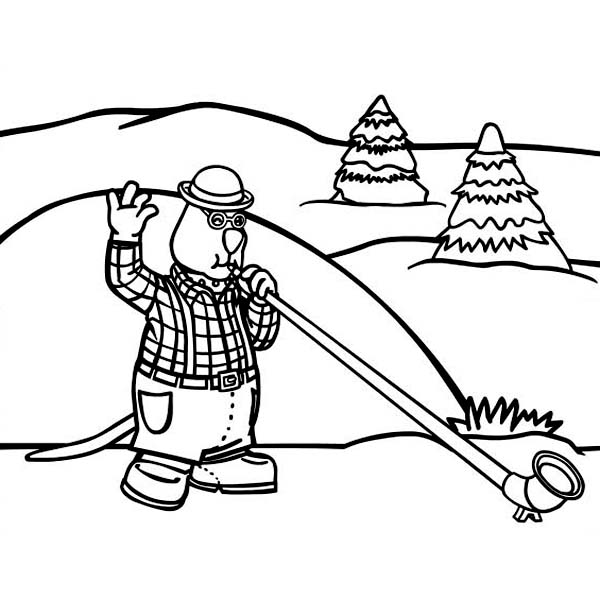 600x600 Cartoon Dog With Long Swiss Horn On Winter Season Event Coloring