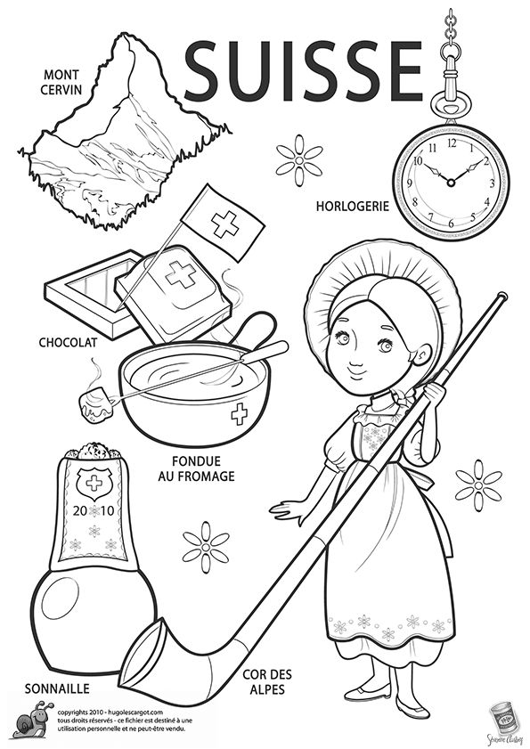 Switzerland Coloring Pages