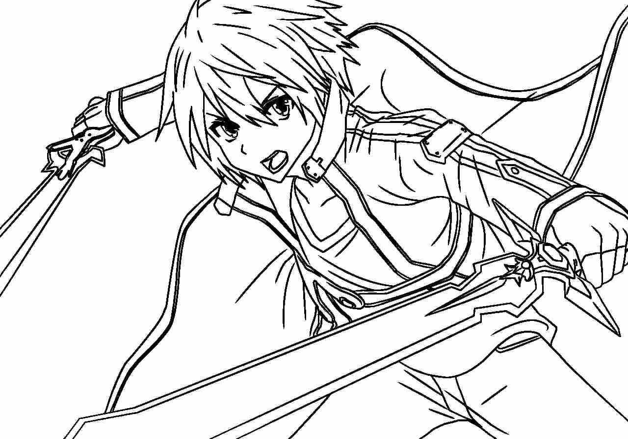 1280x896 Sword Art Online Coloring Pages Beautiful Sao Olegratiy