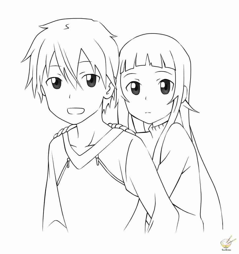 946x1006 Sword Art Online Coloring Pages Extraordinary Sao Olegratiy