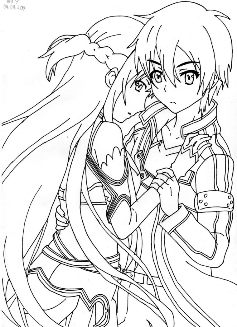 760x1051 Best Sword Art Online Coloring Pages