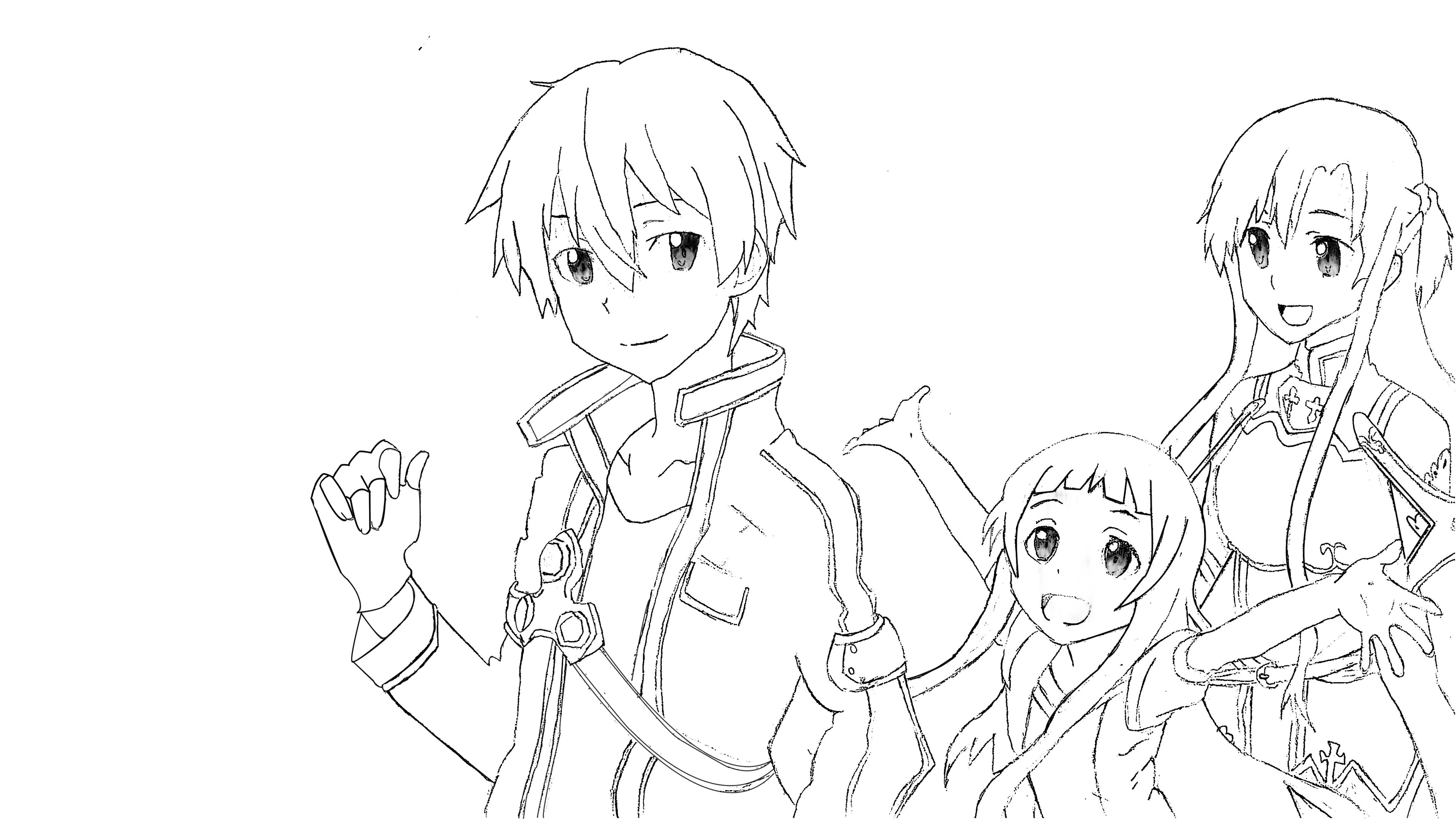 3840x2160 Kirito Asuna Yui On Kiri A Family Collection Of Sword