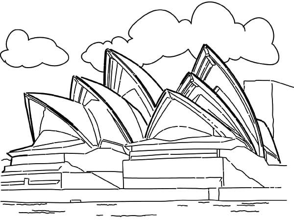 600x449 Sydney Opera House Coloring Pages