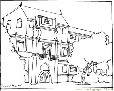 400x322 Architecture Coloring Pages Page Image Clipart Images