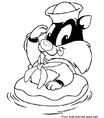 334x377 Printable Baby Looney Tunes Baby Sylvester Coloring Pagesfree